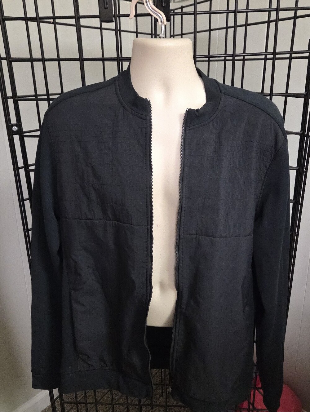 Adidas Men's Go-To Quilted Full Zip Bomber Jacket GU5122 Black Size M